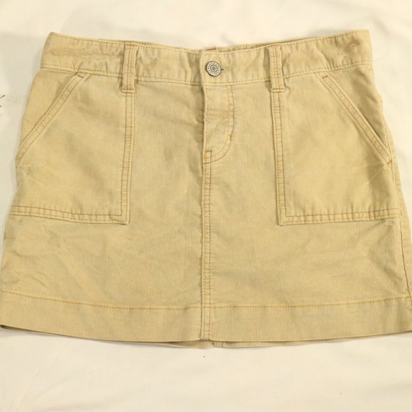 GAP JEANS Limited Edition Tan Mini Skirt Sz 4 - Picture 1 of 8
